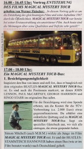 MMT-Bus im Beatles Museum Halle-Ankündigung
